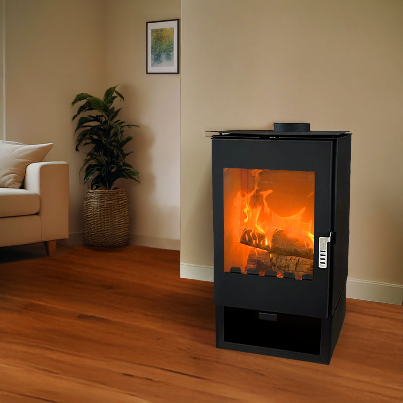 Aicardo 7,5 kW Holzofen: Effiziente Heizung für bis zu 75 m² mit Dreifachverbrennung