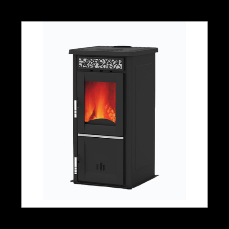 AlfaPlam Amelia Holzofen 8 kW Doppelverbrennung, rotes Design