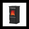 AlfaPlam Amelia Holzofen 8 kW Doppelverbrennung, rotes Design