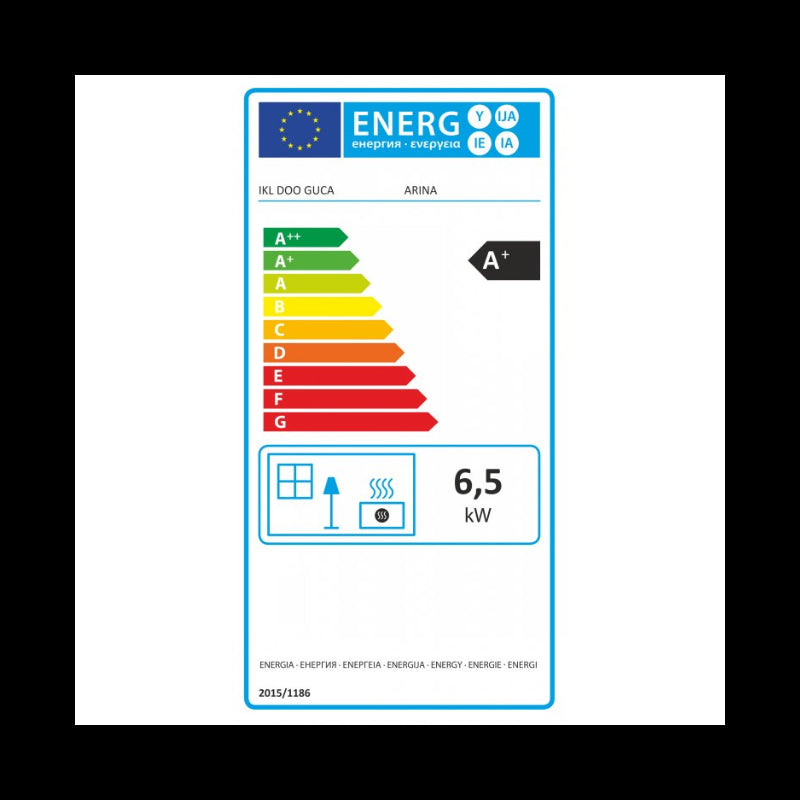 ETNA Arina Holzofen 6,5 kW, quadratisch, anthrazit, A+ Effizienz