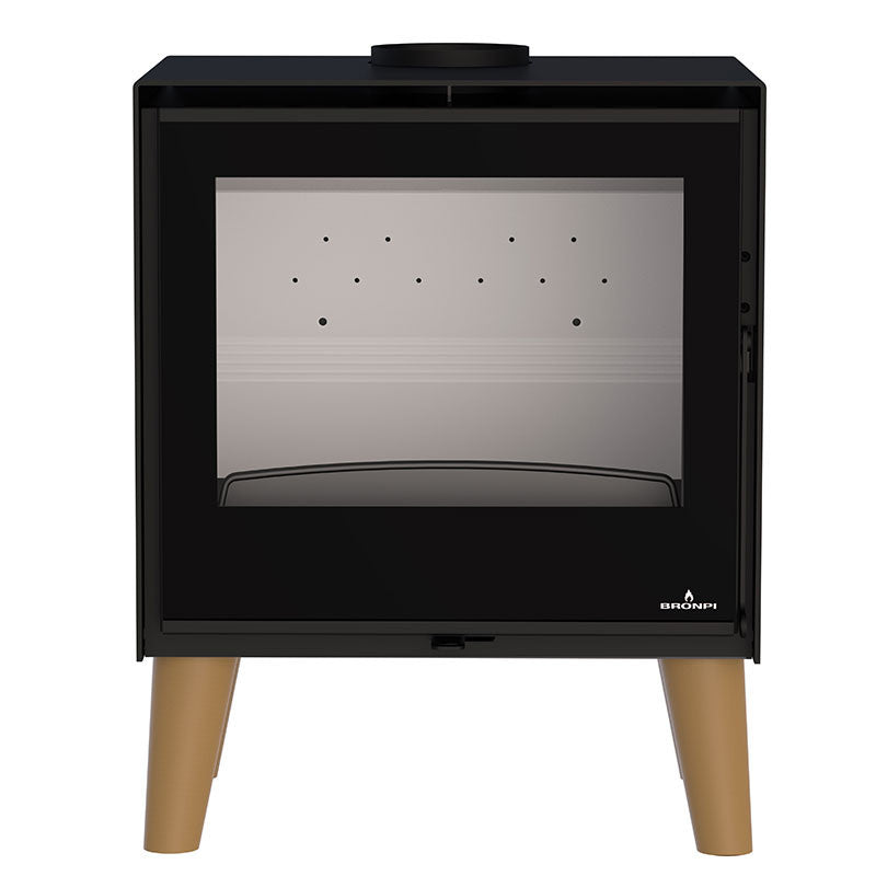 ARUS 9,5 kW Holzofen: Dreifachverbrennung, Holzfüße, FireTek-Interieur für ökonomisches Heizen