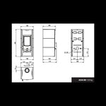 Lade das Bild in den Galerie-Viewer, Holzofen Asia BII 7 kW – Naturstein-Design, hohe Effizienz
