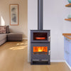 Carrio Inox 9 kW Holzofen mit Backofen: Effiziente Heizung und stilvolles Kochen