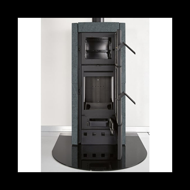 La Nordica Ester Forno Evo Holzofen mit Stein‑Vulcan‑Design und Backofen