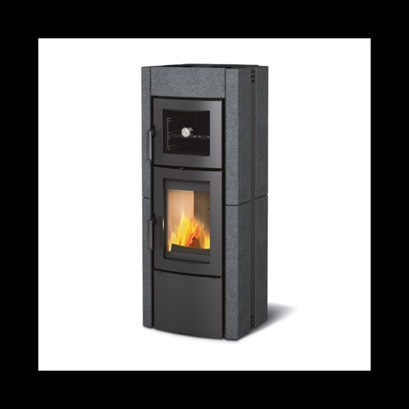 La Nordica Ester Forno Evo Holzofen mit Stein‑Vulcan‑Design und Backofen