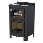 Lade das Bild in den Galerie-Viewer, Pramoda Etna 9 kW Holzofen: Integrierter Backofen, Kochplatten, 50 cm Scheitholz
