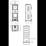 Lade das Bild in den Galerie-Viewer, Leistungsstarker Nova Forno Holzofen mit integriertem Backofen 11,8 kW
