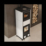 Lade das Bild in den Galerie-Viewer, Leistungsstarker Nova Forno Holzofen mit integriertem Backofen 11,8 kW
