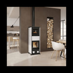 Lade das Bild in den Galerie-Viewer, Leistungsstarker Nova Forno Holzofen mit integriertem Backofen 11,8 kW
