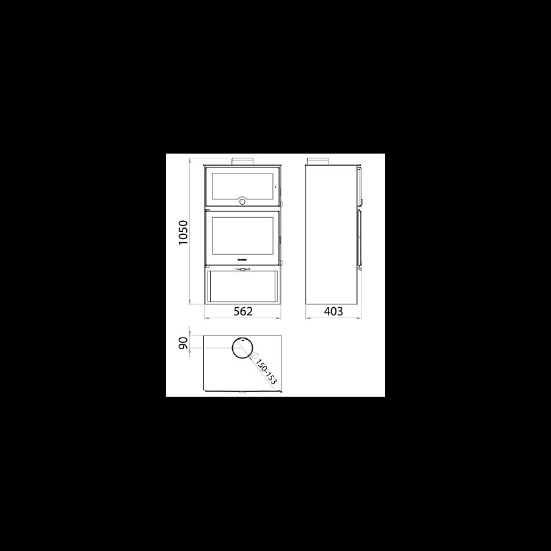 Panadero Zamora Holzofen mit Backofen 7,1 kW – leistungsstark & stilvoll