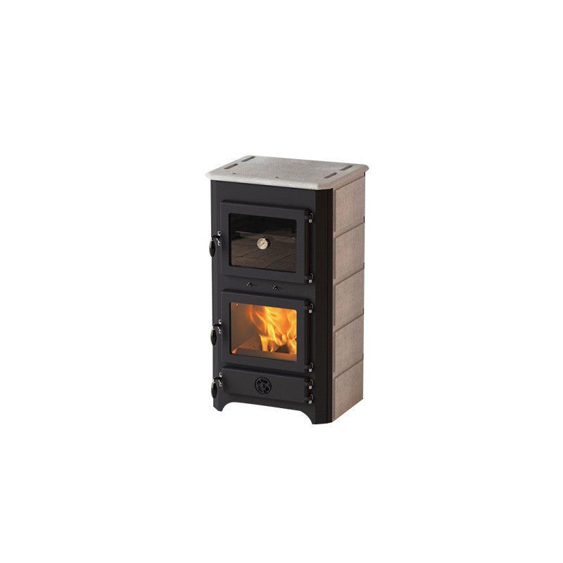 Thermo Vulkan Plus MBS Holzvergaserofen 19 kW Naturstein-Design mit Warmwasserbereitung