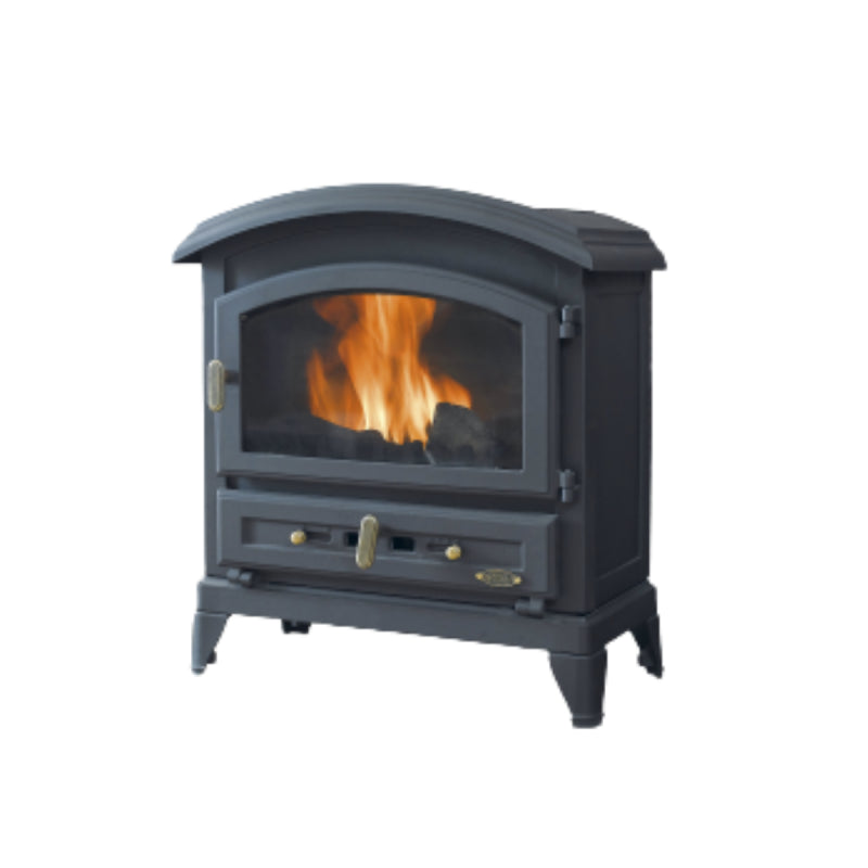 Godin Kanadischer Holzofen 10 kW – Schwarzes Gusseisen, große Heizfläche, Energieklasse A