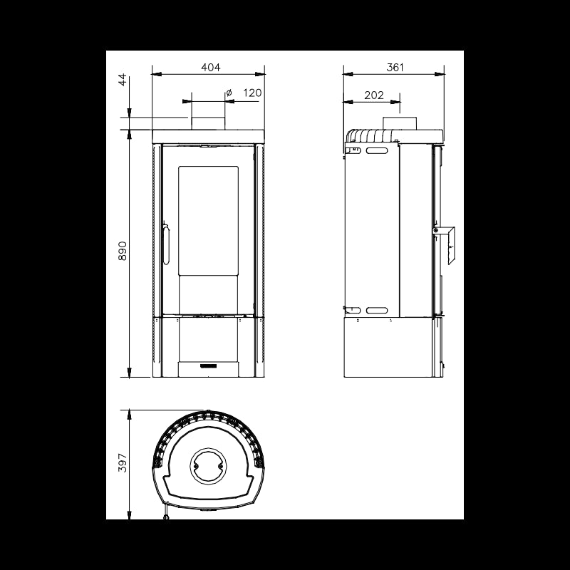 La Nordica Candy 4.0 Holzofen – 6,2 kW, Anthrazit, hohe Effizienz