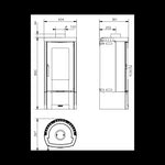 Lade das Bild in den Galerie-Viewer, La Nordica Candy 4.0 Holzofen – 6,2 kW, Anthrazit, hohe Effizienz
