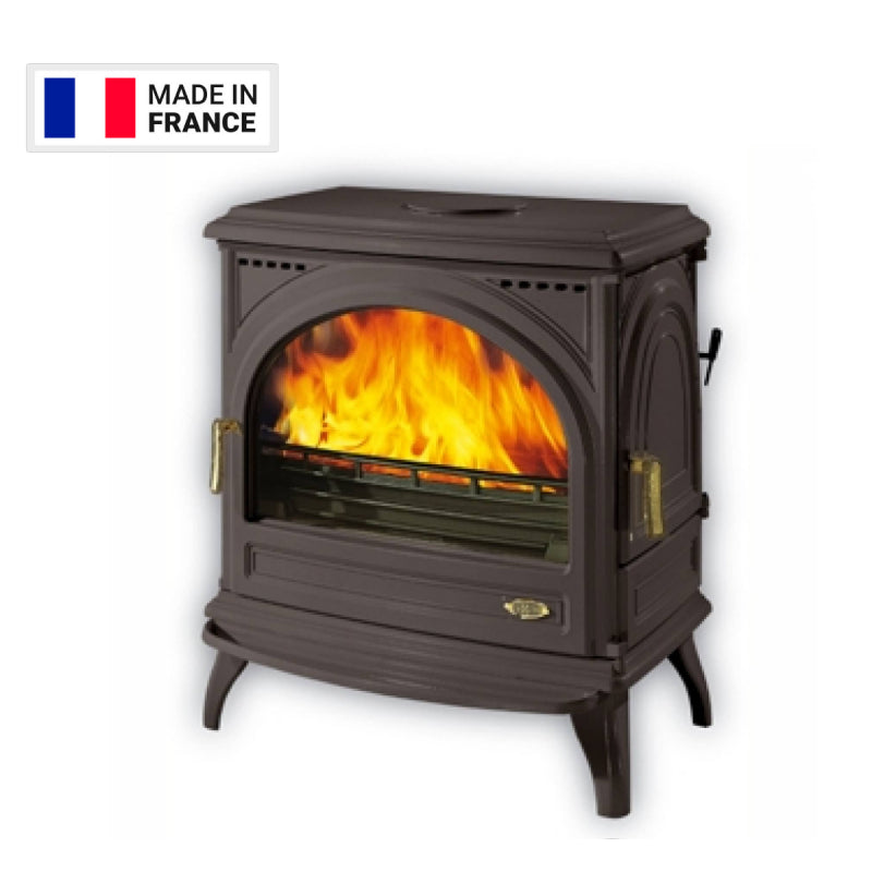 Godin Carvin Holzofen 11 kW: Eleganter, leistungsstarker Gusseisen-Holzofen für Ihr Zuhause