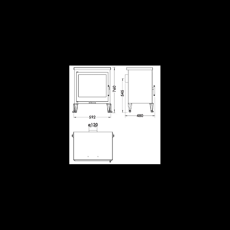 Panadero Castilla Holzofen 8 kW mit Heizplatte, hoher Wirkungsgrad