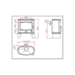 Lade das Bild in den Galerie-Viewer, Godin Eclipse Holzofen 8 kW, 77 % Wirkungsgrad, elegantes Design
