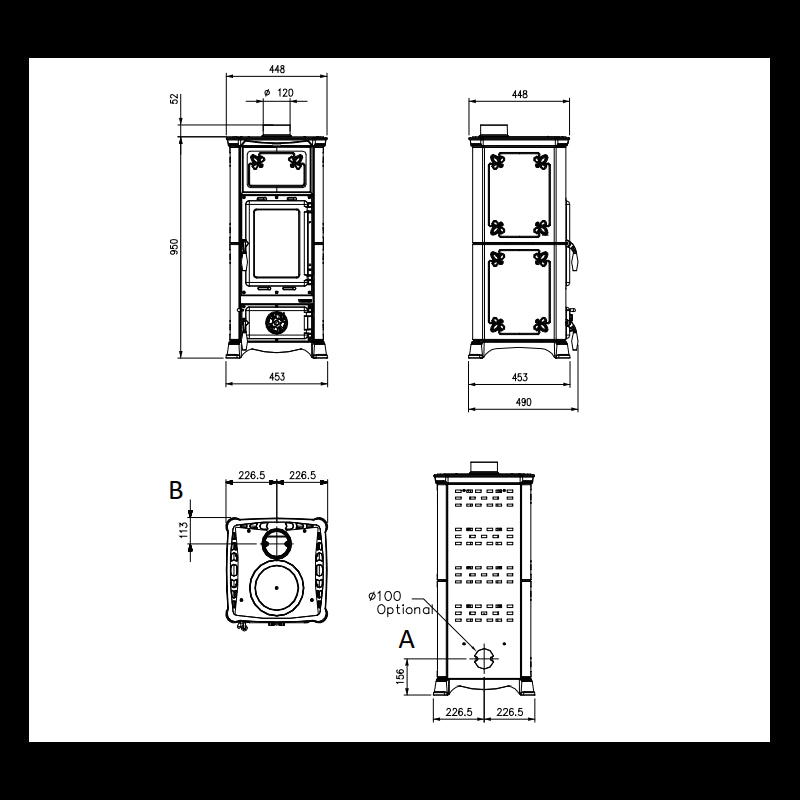 Emiliana Steel 6,5 kW Holzofen von La Nordica – effiziente Wärme