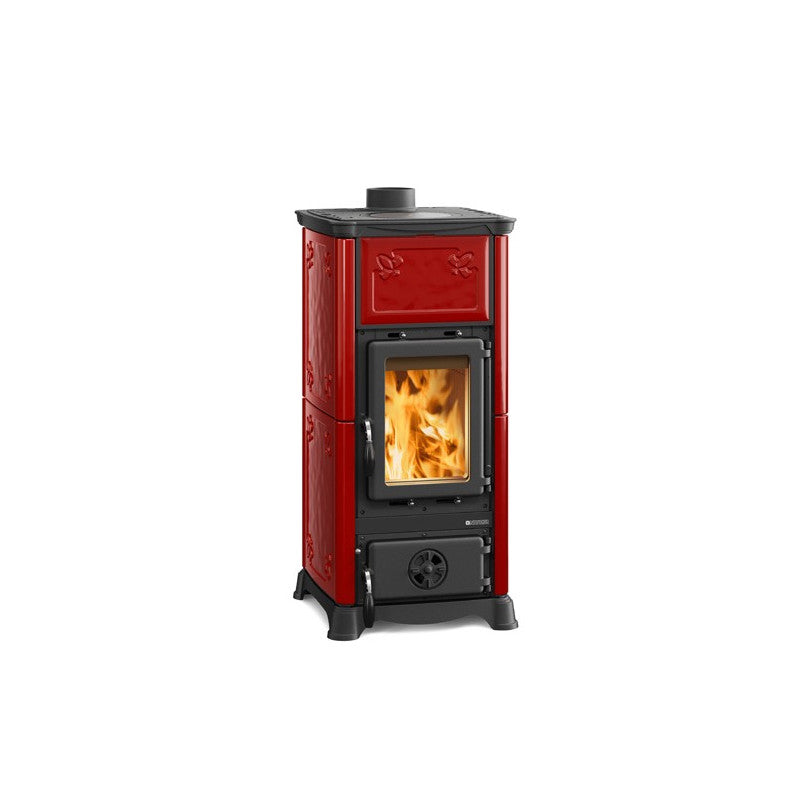 La Nordica Emiliana Holzofen: 6,5 kW, gusseisern, Majolika, effiziente Heizleistung
