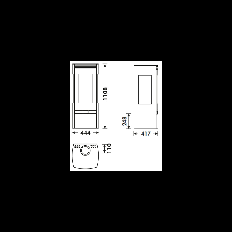 Alba 10 kW Holzofen: Effizienter, dreifach verglaster Holzofen mit 5 Jahren Garantie
