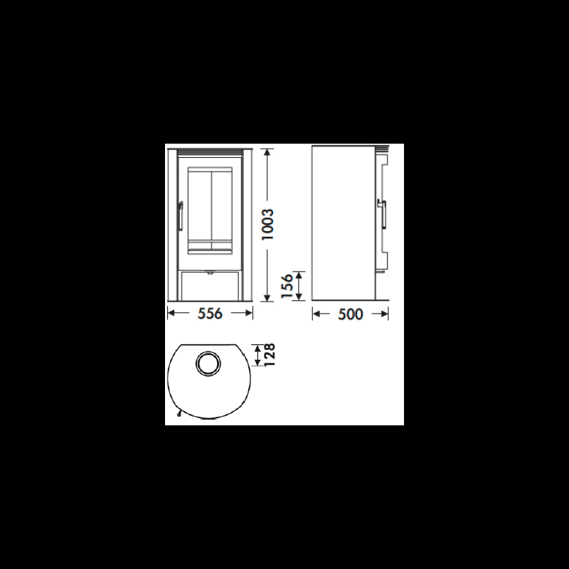 Dichter Holzofen Helena 8 kW – leistungsstark, BBC‑konform, kompakt
