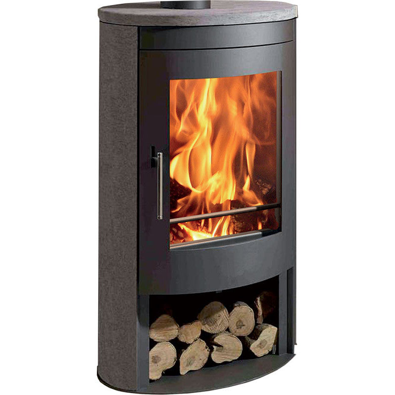 Panadero Oval 3S Holzofen 8,7 kW mit Natursteinverkleidung