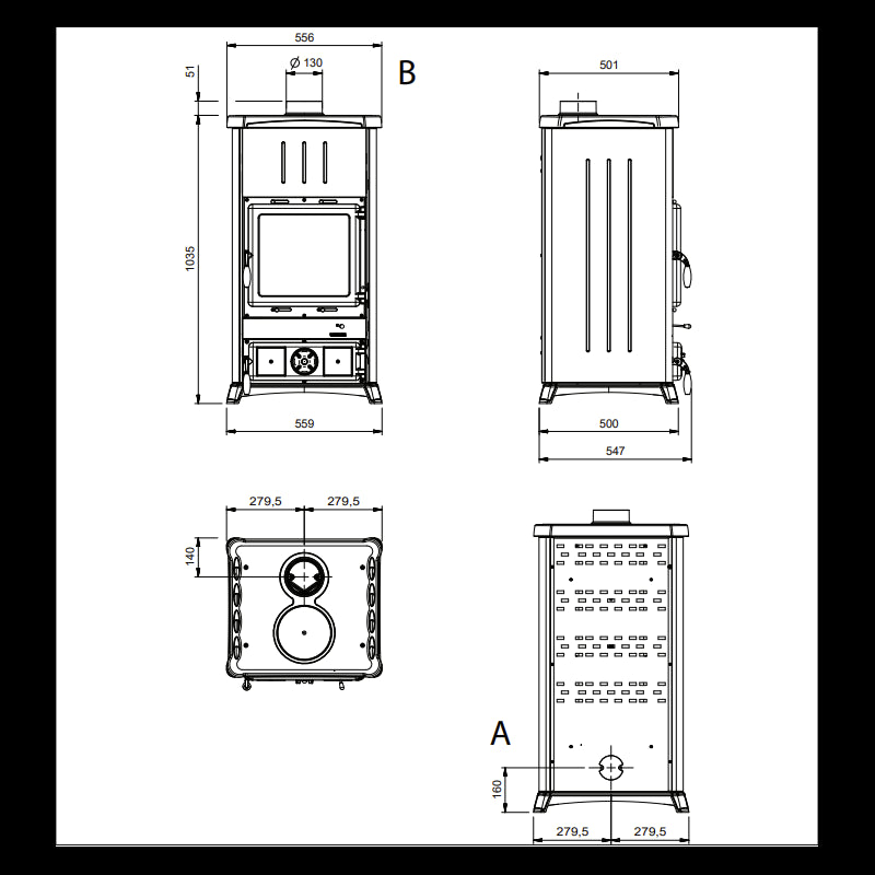 La Nordica Fedora Stahlholzofen 8,3 kW: Effiziente Heizung mit Stil und Leistung