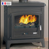 Godin Fonteval Holzofen 10 kW, modernes Design, 75% Wirkungsgrad