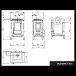 Lade das Bild in den Galerie-Viewer, Giulietta X 4.0 Holzofen: Kompakter, leistungsstarker Gusseisen-Holzofen für effiziente Wärme
