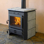 Lade das Bild in den Galerie-Viewer, MBS Thermo Vulkan Holzofen Hydro 18 kW Naturstein Design

