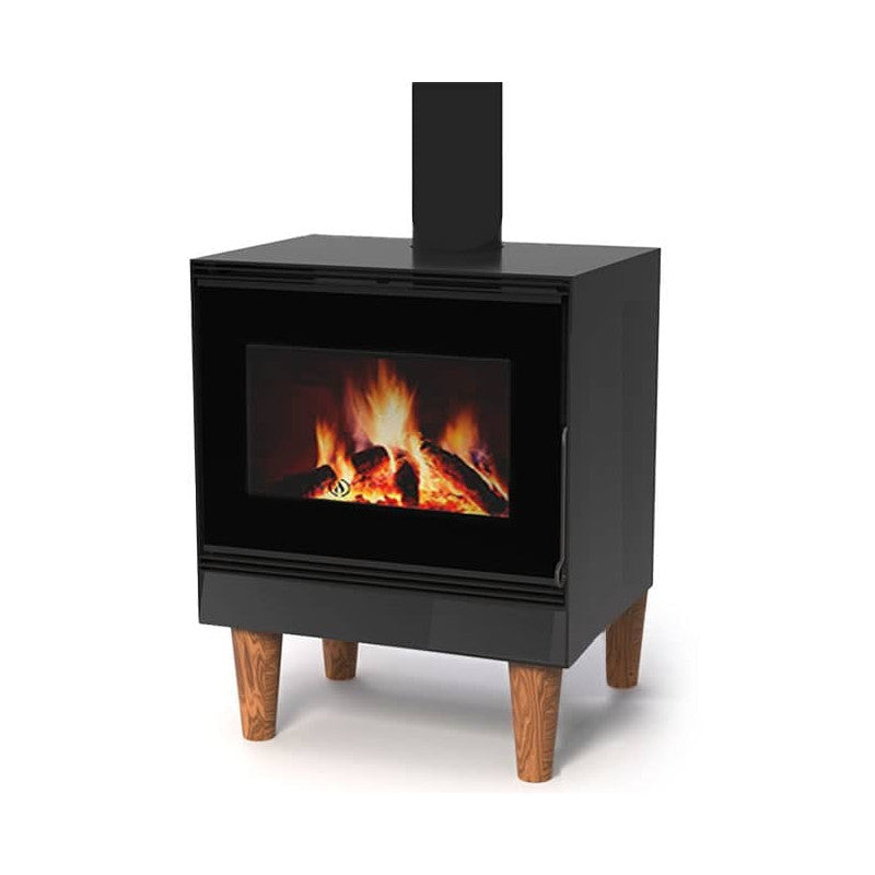 Iseo Holzofen 11 kW – modernes Design, hohe Effizienz und Panorama‑Flammenblick