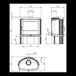 Lade das Bild in den Galerie-Viewer, Jennifer 2.0 Holzofen – 7,7 kW, 81,8 % Wirkungsgrad, 220 m³ Heizvolumen
