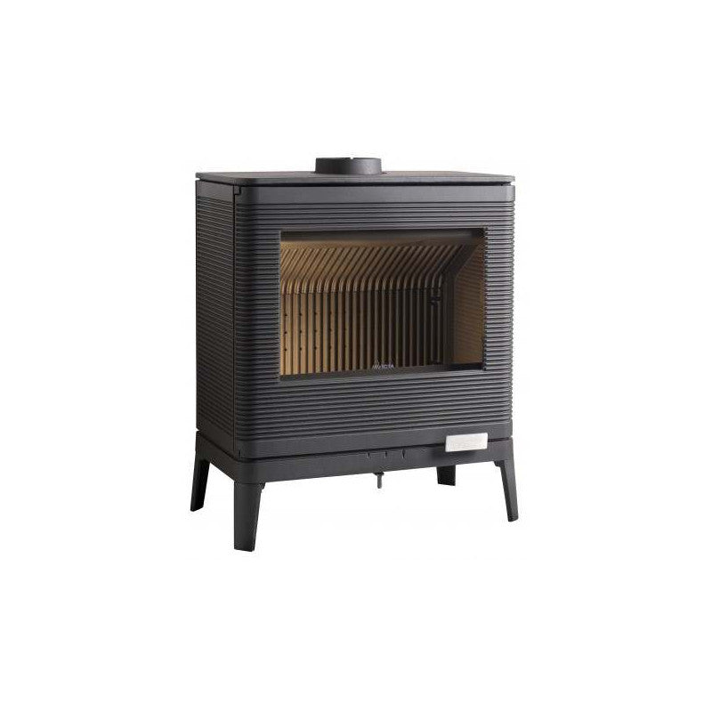 Invicta Kazan Holzofen 9 kW – quadratischer, eleganter Heizkörper mit großer Flammenansicht
