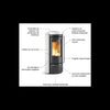 Liù Pietra Holzofen 7,5 kW mit großzügiger Steinoptik für Wohnräume