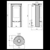 Liù Pietra Holzofen 7,5 kW mit großzügiger Steinoptik für Wohnräume