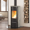 Liù Pietra Holzofen 7,5 kW mit großzügiger Steinoptik für Wohnräume