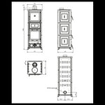 Lade das Bild in den Galerie-Viewer, Eleganter Nova Forno Stahlholzofen mit Backfach – Perfekt für Kochen &amp; Heizen

