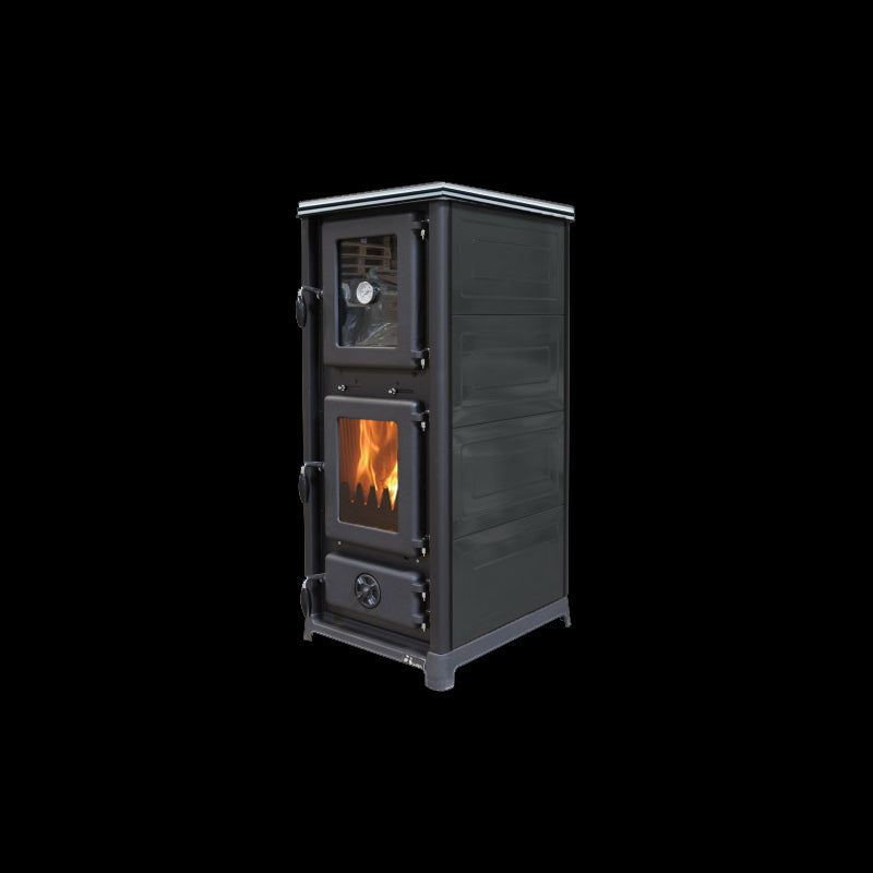 Olympia Plus Holzofen mit 12,2 kW, Ofen, Backofen und Kochfeld