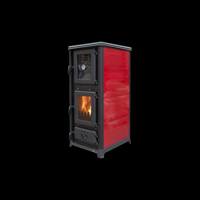 Olympia Plus Holzofen mit 12,2 kW, Ofen, Backofen und Kochfeld