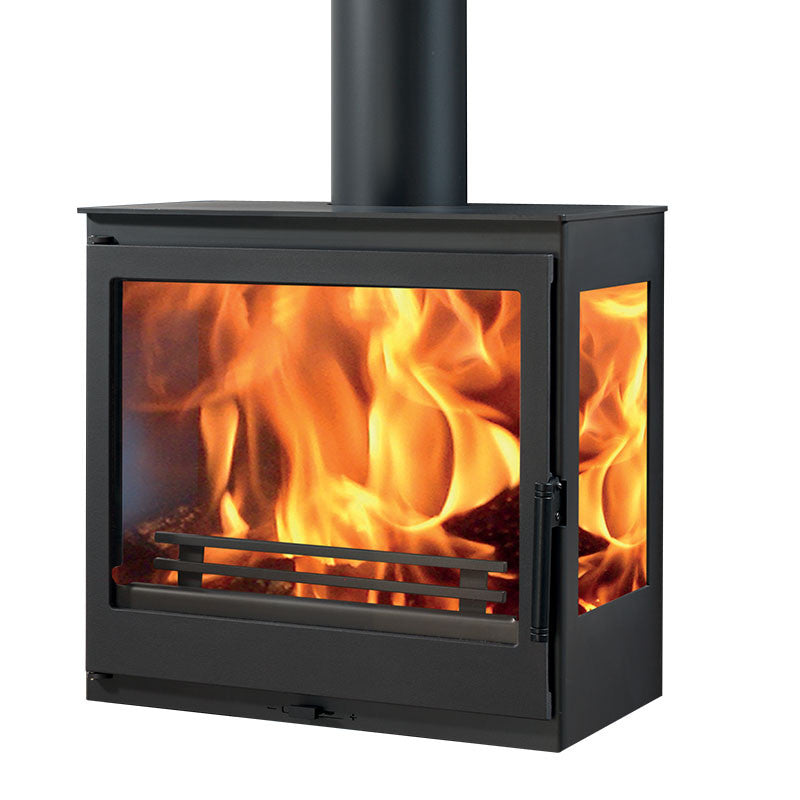 Panadero Onix Wall hängender Holzofen 7,1 kW schwarzer Design