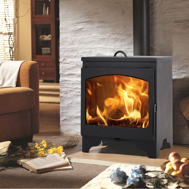 Panadero Oslo Holzofen mit Kochplatte – 8 kW, Große Sichtscheibe, Hoher Wirkungsgrad