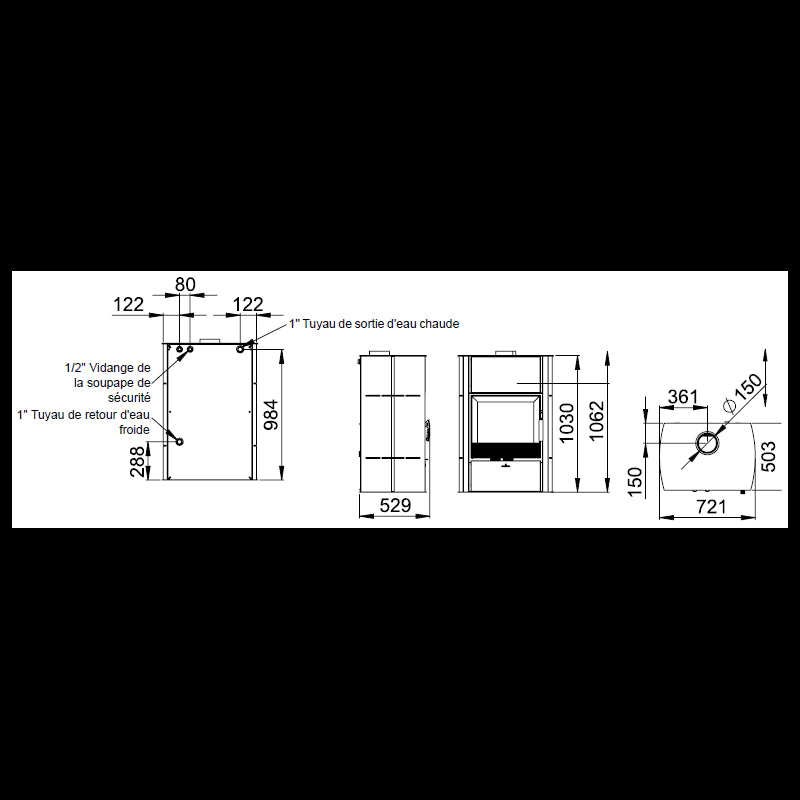 HydroNova Plus Bronpi 15 kW Holzheizkessel mit doppelter Wärmeverteilung