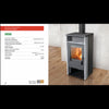 Vega Holzofen mit Pierre Ollaire, 6,2 kW, integrierter Holzlager, effiziente Verbrennung