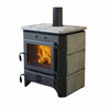 MBS Olympia Holzofen mit Backofen und Kochplatte, Speckstein, 12,2 kW