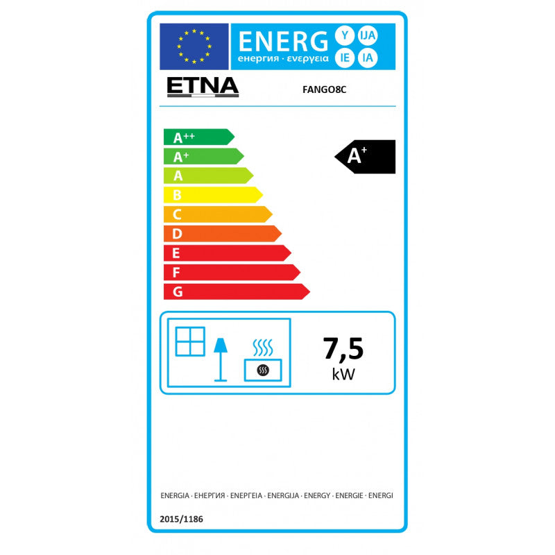 Fango Extra Flach Kaminofen mit Pelletverbrennung 8 kW, kanalisierbar