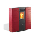 Lade das Bild in den Galerie-Viewer, Fango Extra Flach Kaminofen mit Pelletverbrennung 8 kW, kanalisierbar
