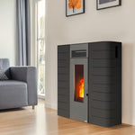 Lade das Bild in den Galerie-Viewer, Pinarello ETNA 12 kW Extrem Flacher Kanalisierbarer Pelletofen für 120m²
