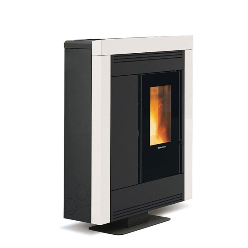 Extraflame Souvenir Steel Evo 11 kW: Effizienter, schmaler Pellet-Ofen mit Kanalsystem