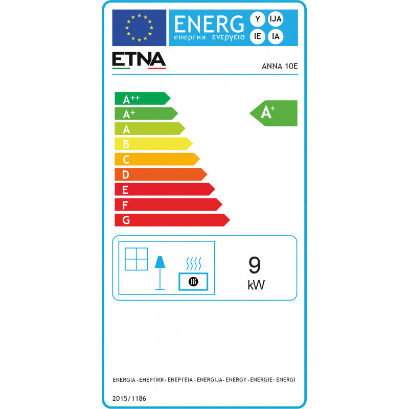 Anna 10 kW Etna Luxe Pelletheizung, wasserdicht, modernes Design