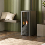 Lade das Bild in den Galerie-Viewer, Cristallo Silenzio Up 9,2 kW Ultra‑leiser Pelletheizofen mit Wi‑Fi
